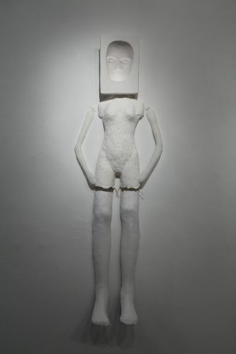 Exquisite Corpse, 2013, cast paper pulp, wax, plaster