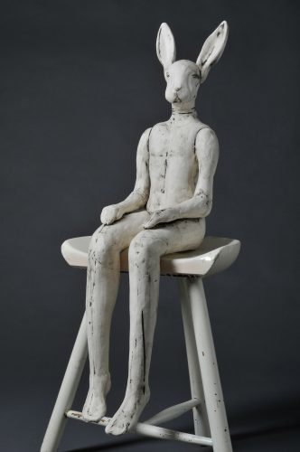 Seated Hare , 2011, ceramic