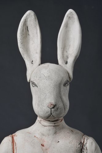 Standing Hare, 2011, ceramic