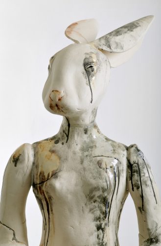 Danish Hare’s Sister, detail, 2009, ceramic